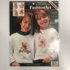 dimensions fashion art iron on transfer holly bears holiday christmas fun